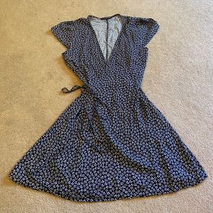 Brandy Melville wrap dress (Sz: OS) Navy